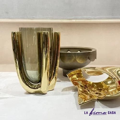 Glass sculptural vase saphir by Adriani & Rossi in Canada