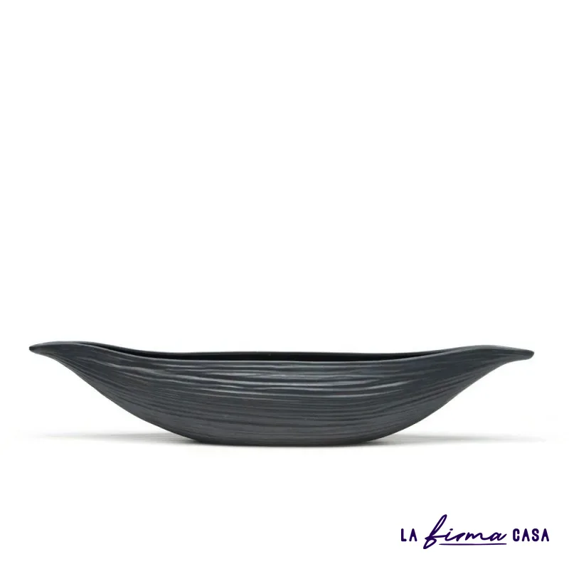Vela bowl in opaque striped ceramic by Adriani & Rossi in Canada
