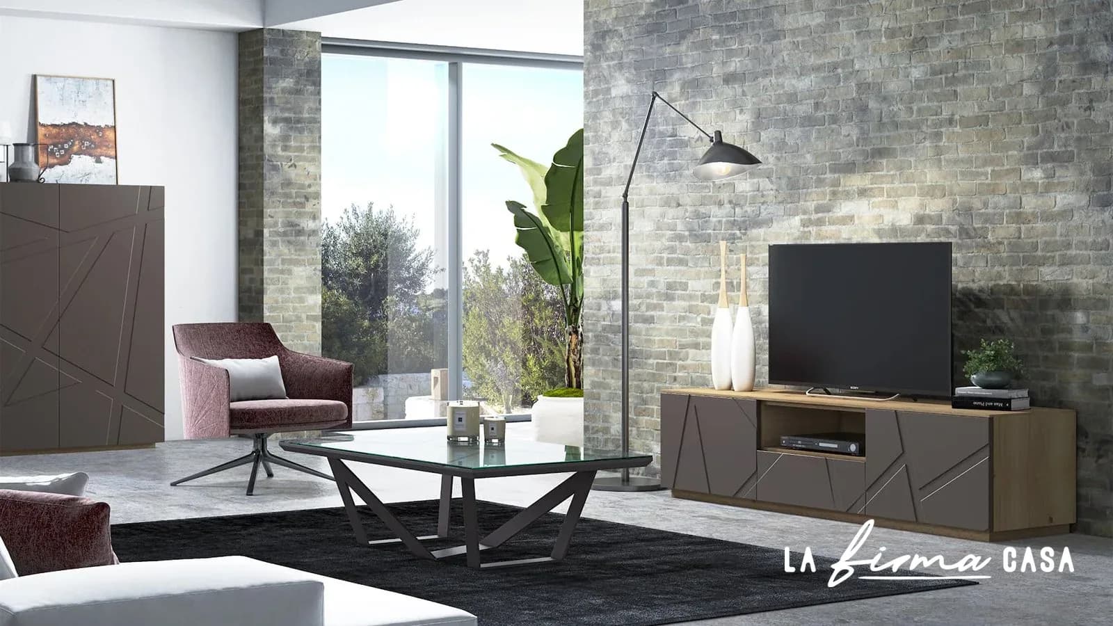 Kapta tv base unit and star base coffee table by Clara & Home in Canada