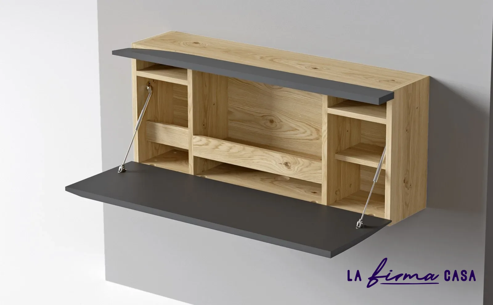 Secret wall cabinet with a drop down door by Clara & Home in Canada