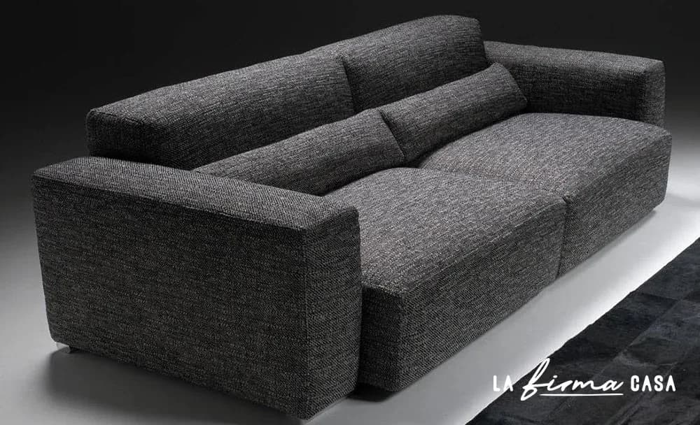 Charcoal three seat sofa with headrests by Gyform in Canada