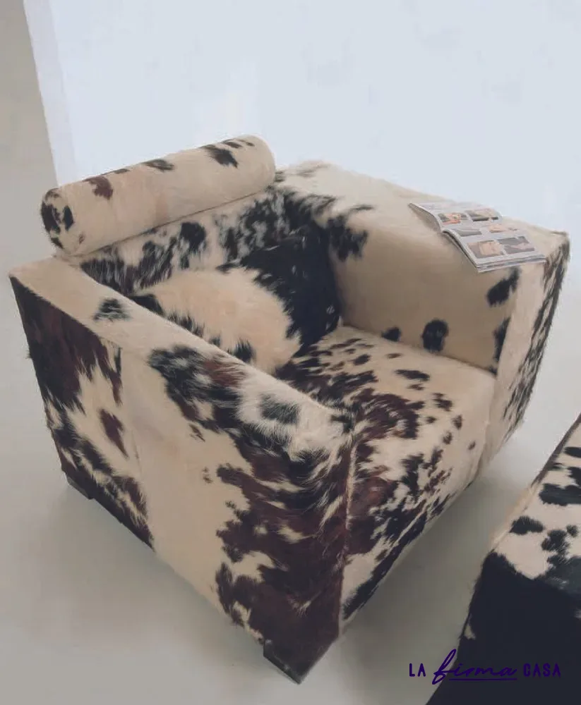 Cowhide print armchair by Gyform in Canada