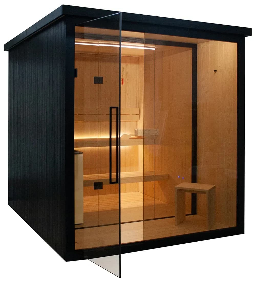 Oasi sauna outdoor by Megius Spa in Canada