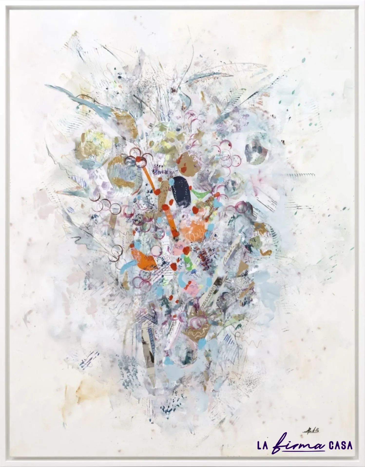 White canvas with a scattered colour burst by Novocuadro in Canada