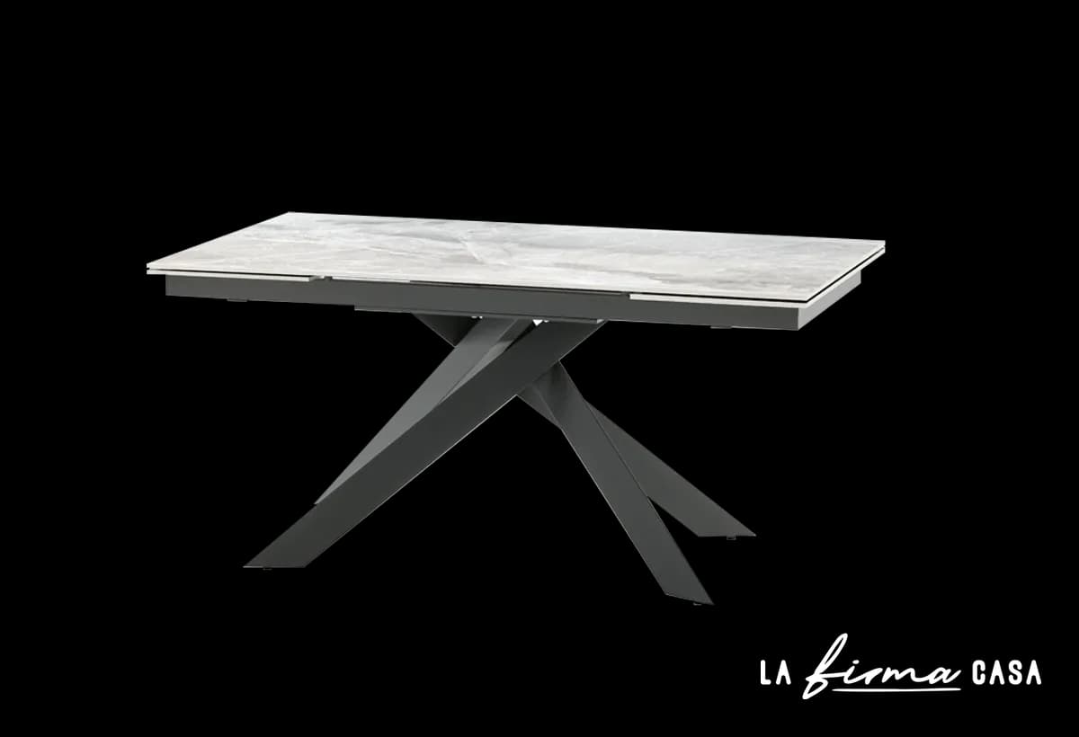 Ciclone marble table on crossed legs by Target Point in Canada