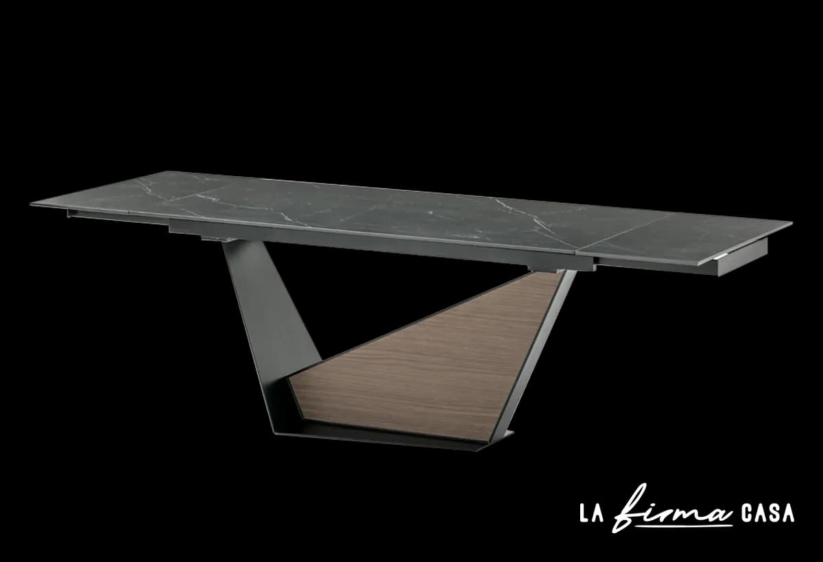 Galeone extending table with wood insert by Target Point in Canada