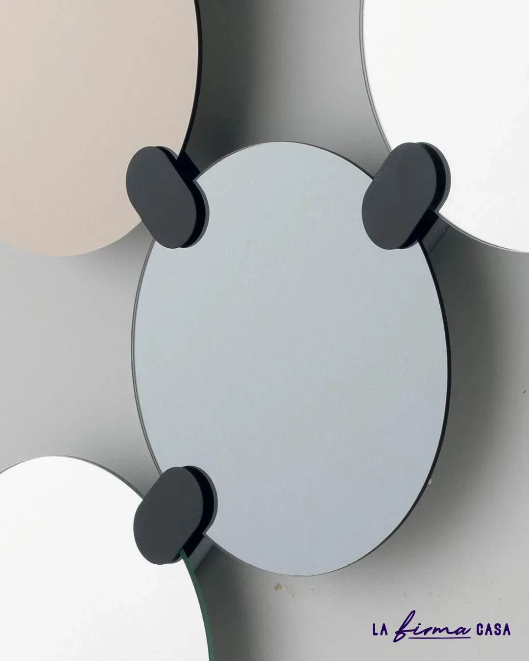 Oval mirror with clip details by Target Point in Canada