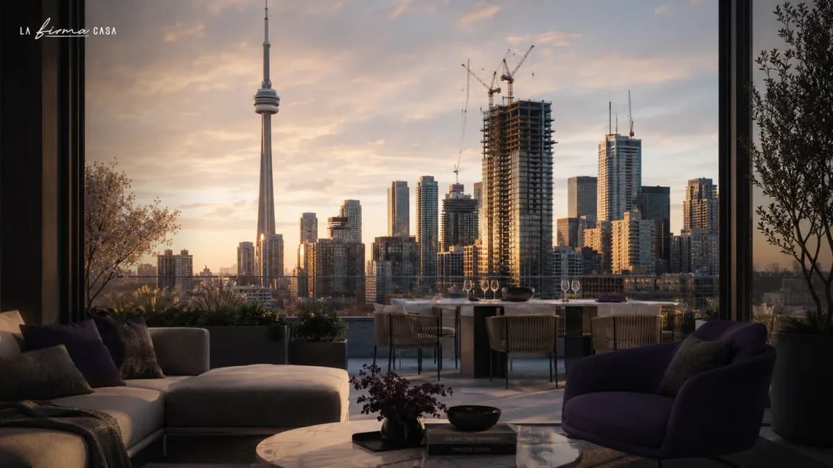 toronto penthouse terrace italian furniture skyline.